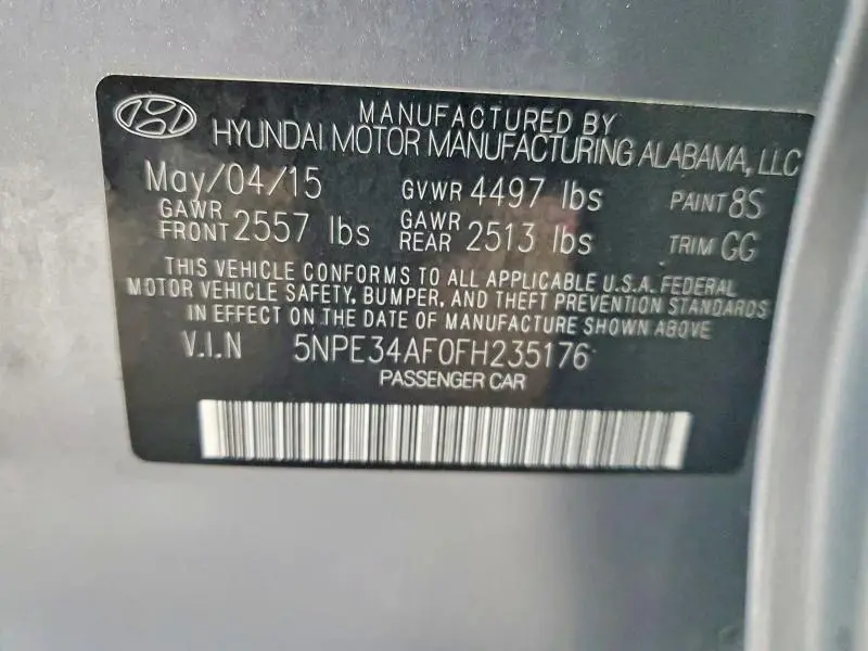 2015 HYUNDAI SONATA SPORT  