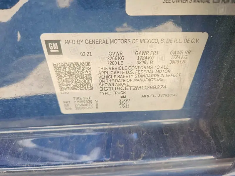 2021 GMC SIERRA K1500 ELEVATION  