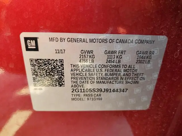 2018 CHEVROLET IMPALA LT  