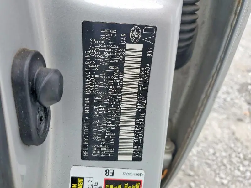 2013 TOYOTA COROLLA BASE  
