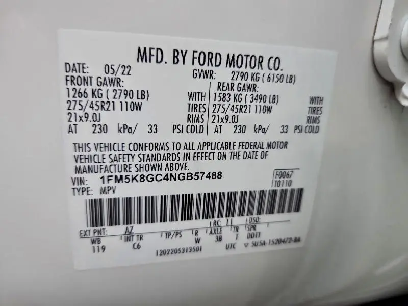 2022 FORD EXPLORER ST  