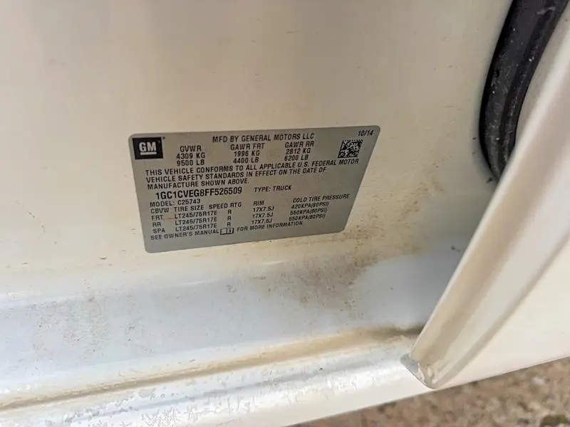 2015 CHEVROLET SILVERADO C2500 HEAVY DUTY LT  