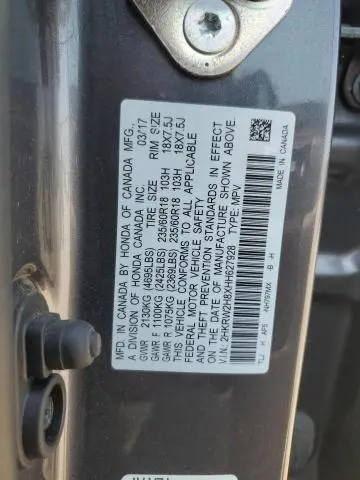 2017 HONDA CR-V EXL  