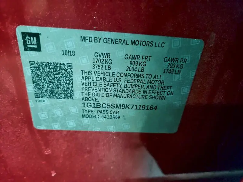 2019 CHEVROLET CRUZE LS  