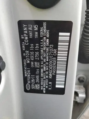 2012 HYUNDAI GENESIS 3.8L  