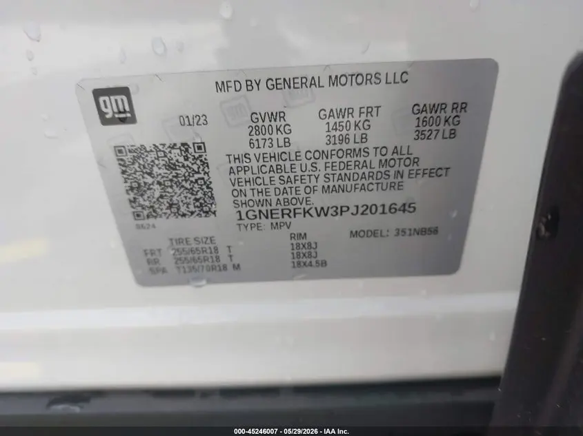 2023 CHEVROLET TRAVERSE FWD LS