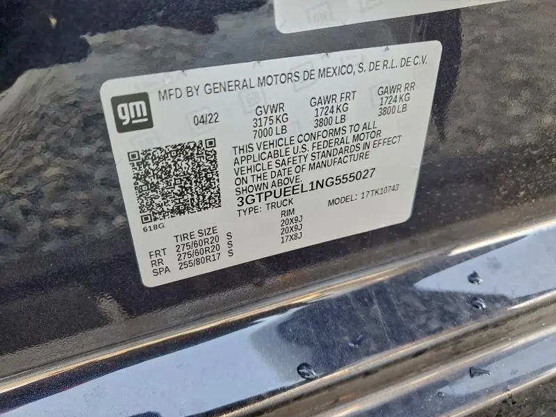 2022 GMC SIERRA K1500 AT4  