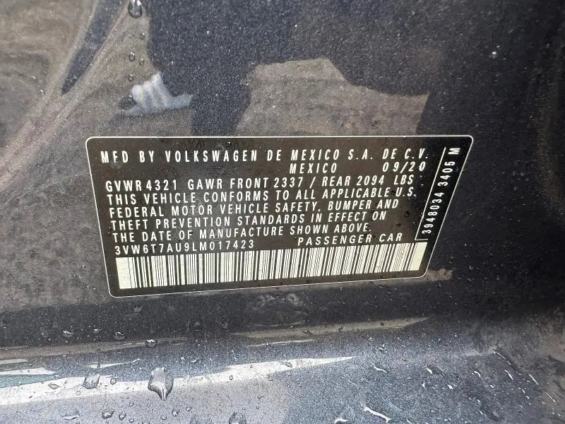 2020 VOLKSWAGEN GTI S  