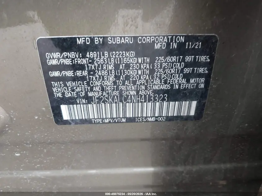 2022 SUBARU FORESTER WILDERNESS