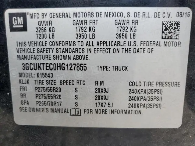 2017 CHEVROLET SILVERADO K1500 HIGH COUNTRY  