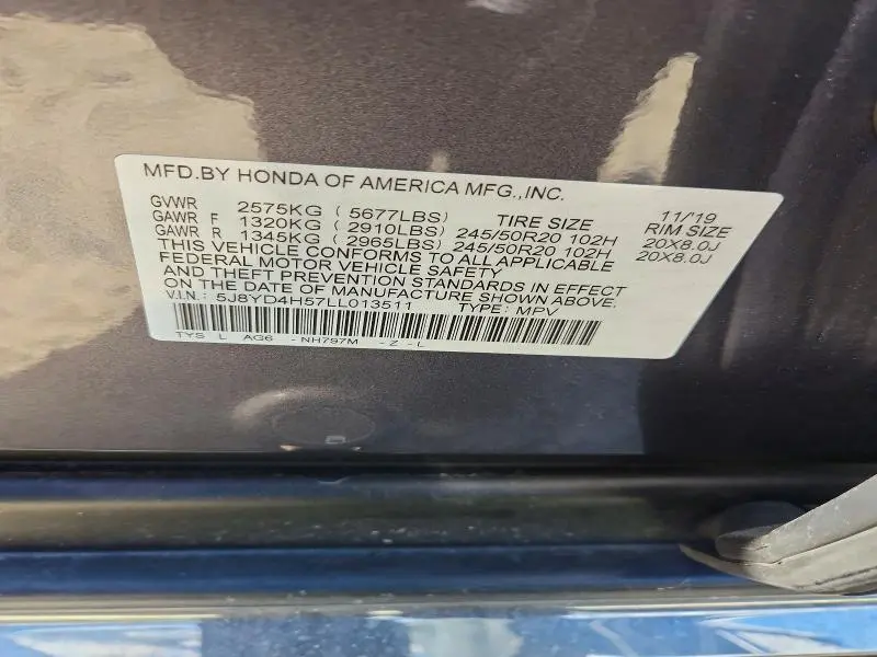 2020 ACURA MDX TECHNOLOGY  