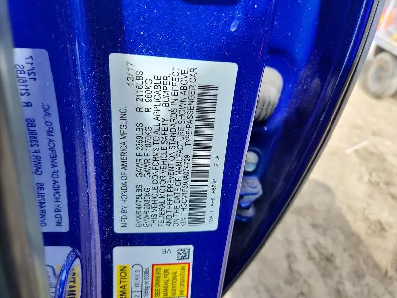2018 HONDA ACCORD SPORT  