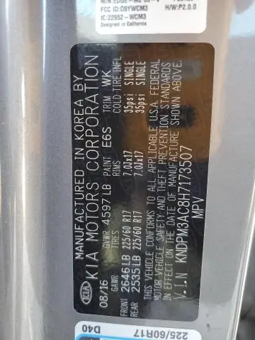 2017 KIA SPORTAGE LX  