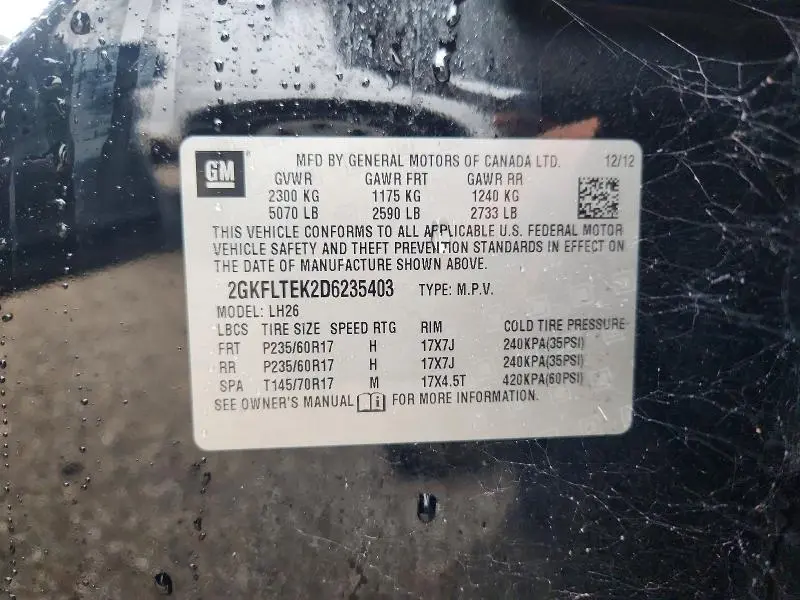 2013 GMC TERRAIN SLE  