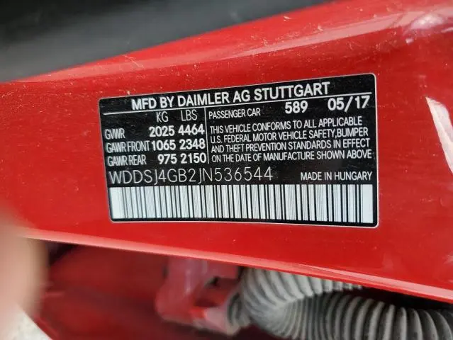 2018 MERCEDES-BENZ CLA 250 4MATIC  