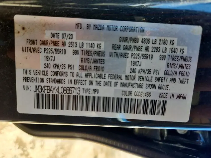 2020 MAZDA CX-5 GRAND TOURING RESERVE  