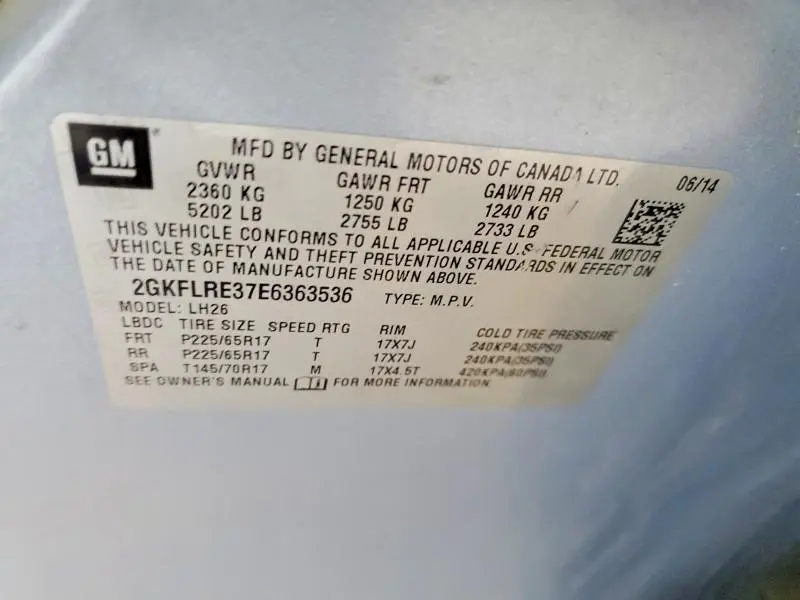 2014 GMC TERRAIN SLE  