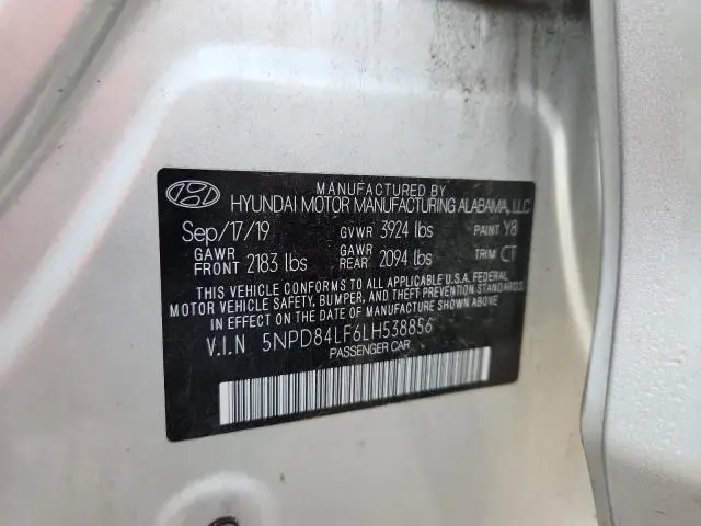 2020 HYUNDAI ELANTRA SEL  