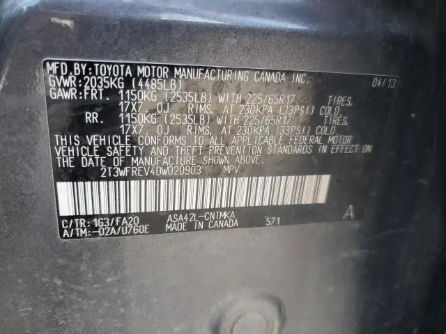 2013 TOYOTA RAV4 XLE  