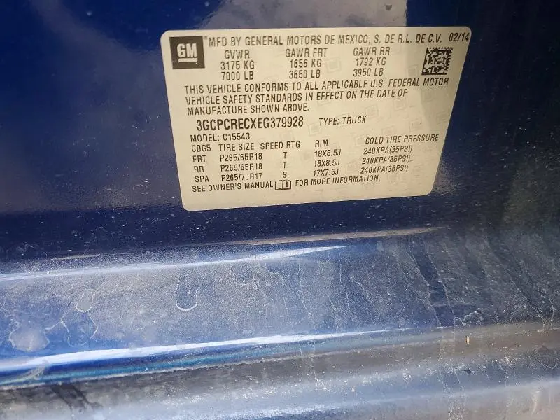 2014 CHEVROLET SILVERADO C1500 LT  