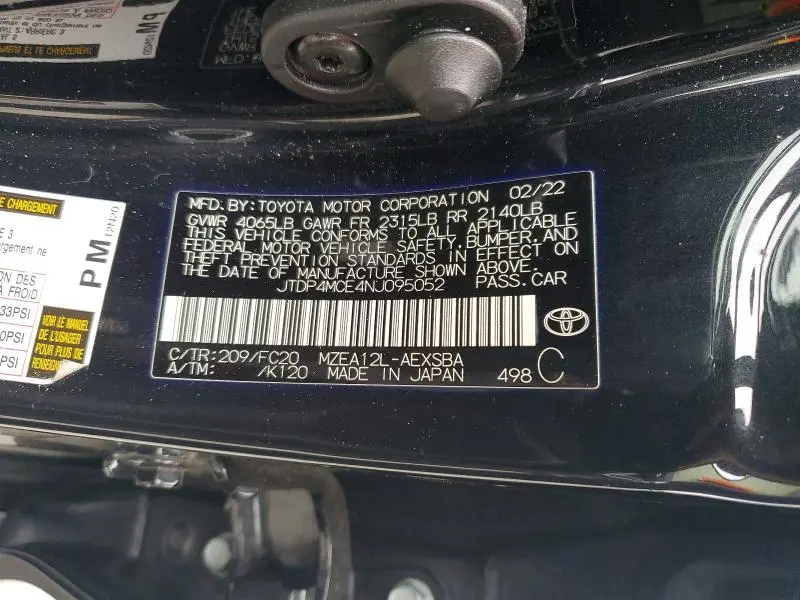2022 TOYOTA COROLLA SE  