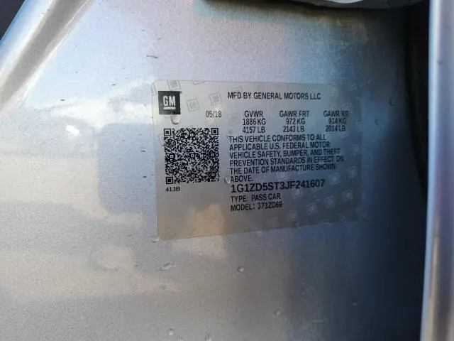 2018 CHEVROLET MALIBU LT  