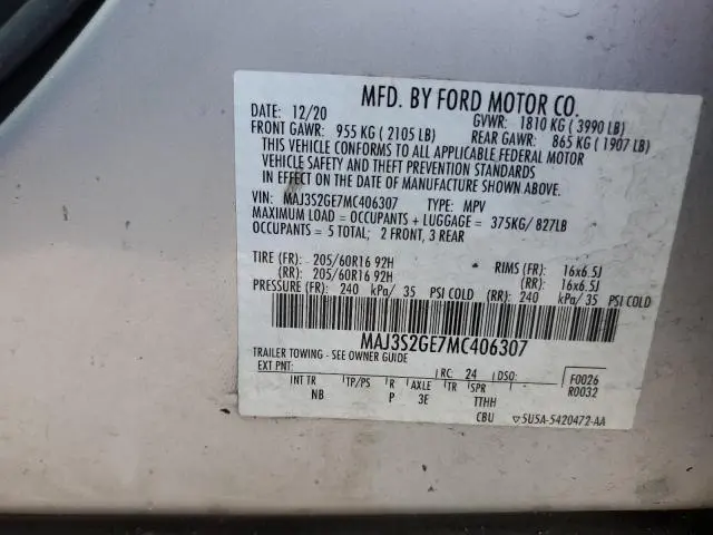 2021 FORD ECOSPORT SE  