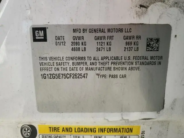 2012 CHEVROLET MALIBU LTZ  