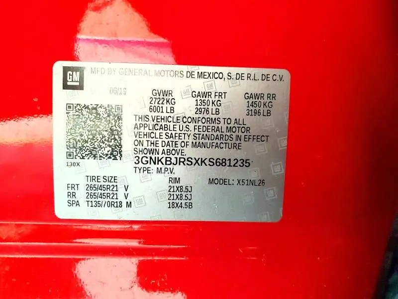 2019 CHEVROLET BLAZER RS  