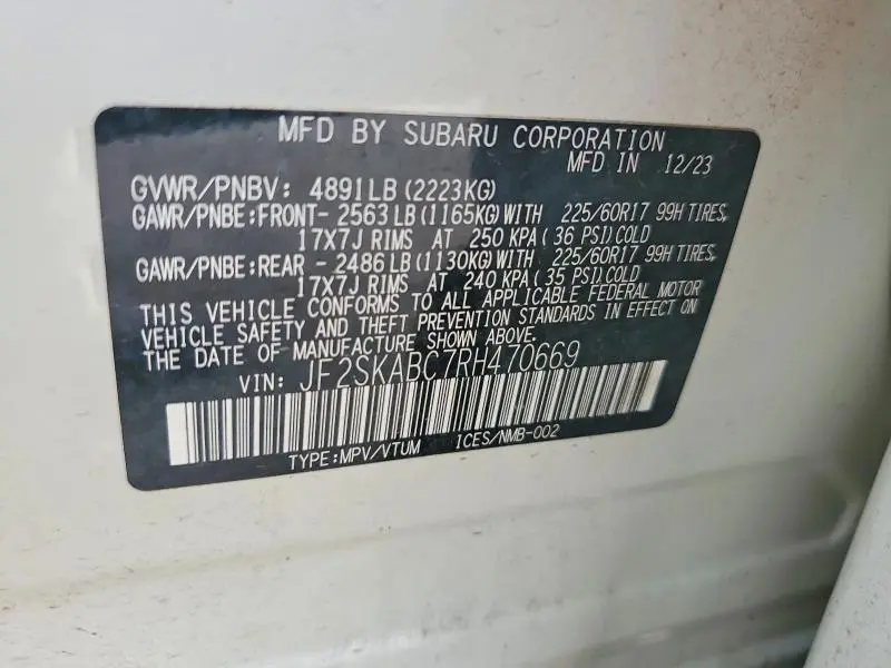 2024 SUBARU FORESTER   