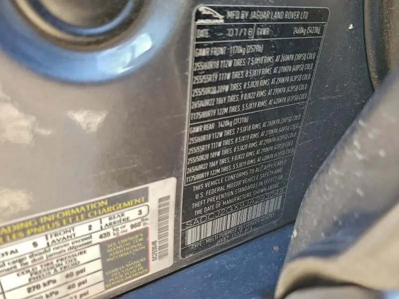 2018 JAGUAR F-PACE PREMIUM  