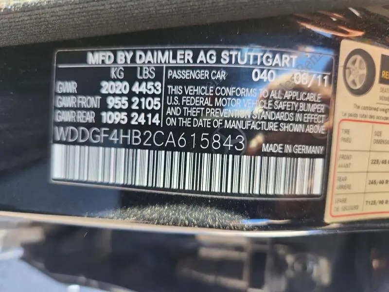 2012 MERCEDES-BENZ C 250  