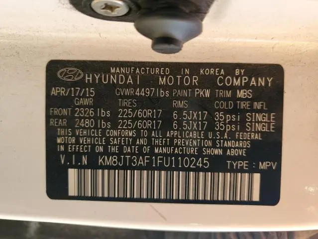 2015 HYUNDAI TUCSON GLS  