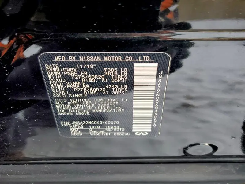 2019 INFINITI QX80 LUXE  