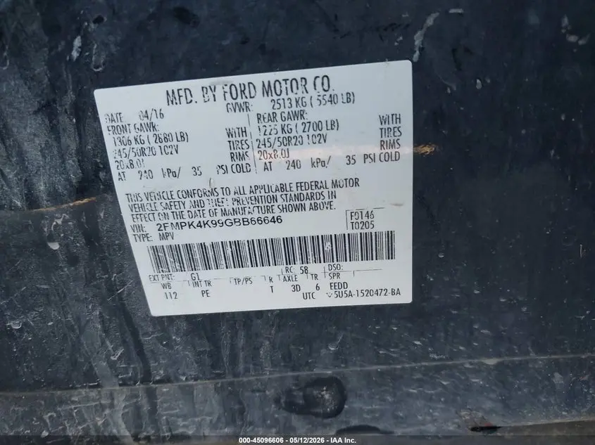 2016 FORD EDGE TITANIUM