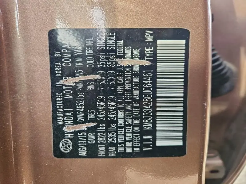 2016 HYUNDAI TUCSON LIMITED  