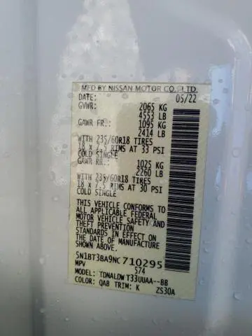 2022 NISSAN ROGUE SV  