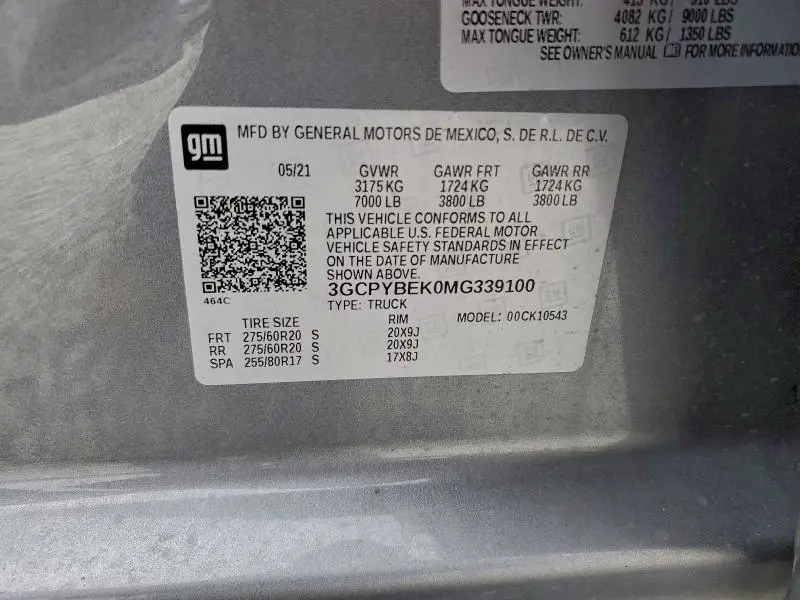 2021 CHEVROLET SILVERADO K1500 CUSTOM  