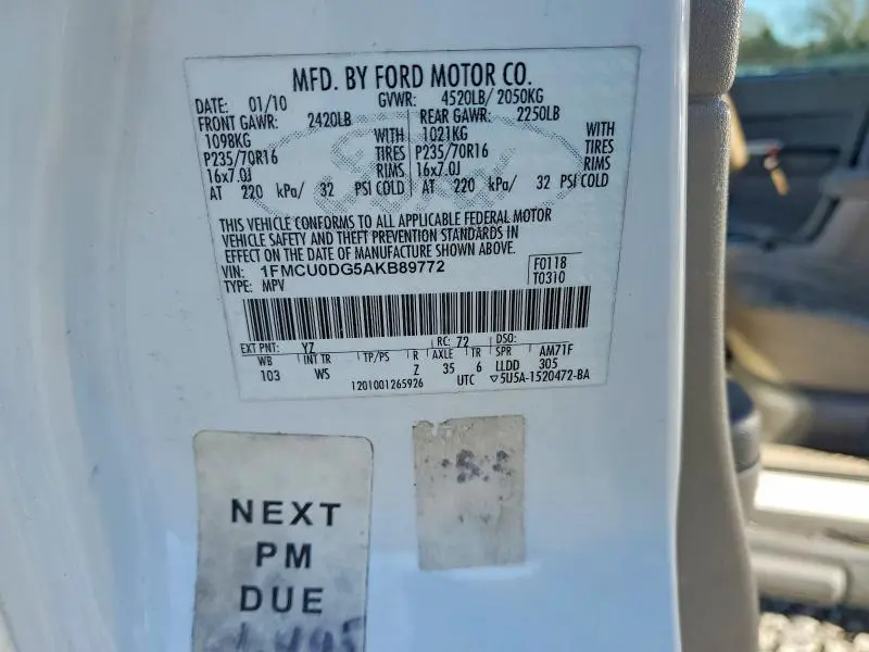 2010 FORD ESCAPE XLT  