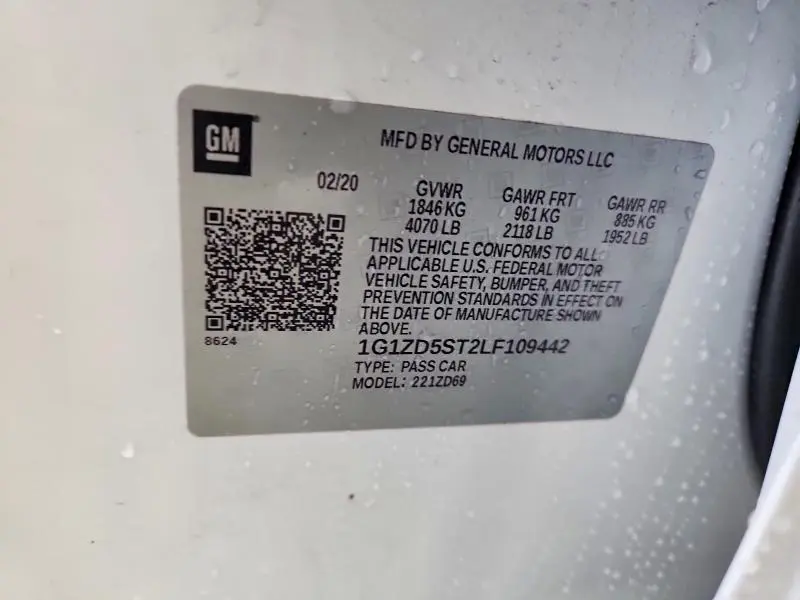 2020 CHEVROLET MALIBU LT  