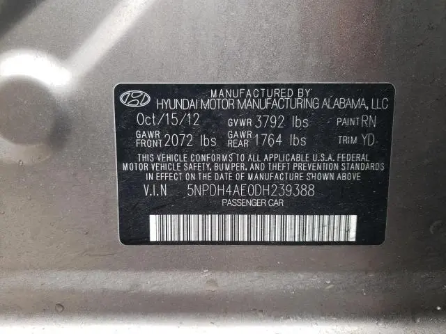 2013 HYUNDAI ELANTRA GLS