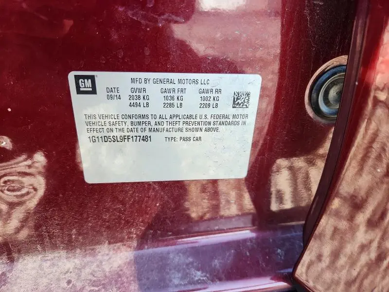 2015 CHEVROLET MALIBU 2LT  