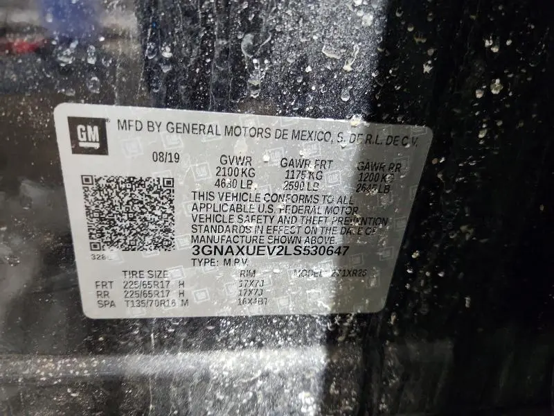 2020 CHEVROLET EQUINOX LT  