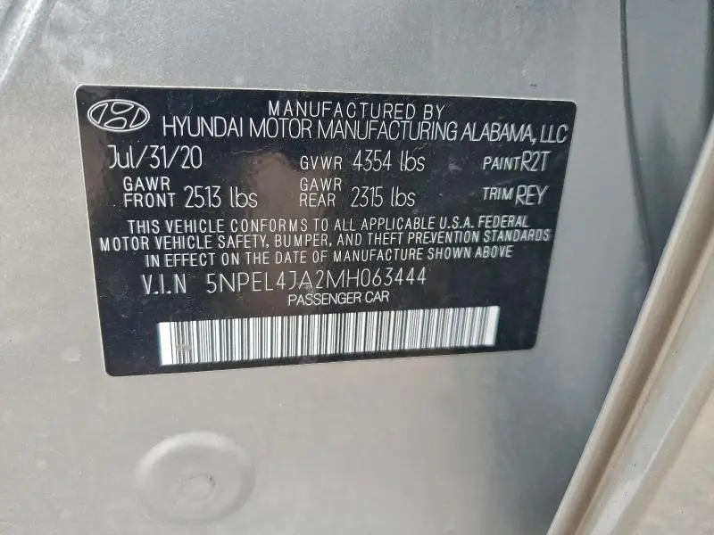 2021 HYUNDAI SONATA SEL  