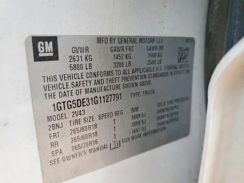 2016 GMC CANYON SLT  