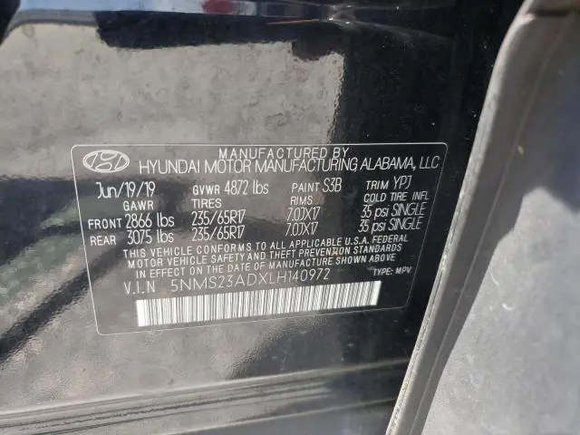 2020 HYUNDAI SANTA FE SE  