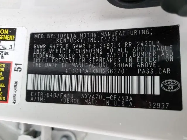 2024 TOYOTA CAMRY LE  