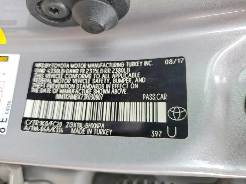 2018 TOYOTA C-HR XLE PREMIUM  