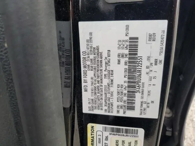 2018 FORD FUSION S HYBRID  