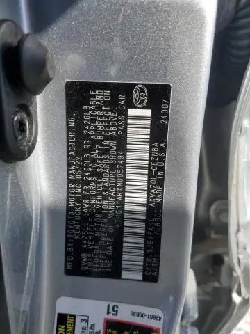 2022 TOYOTA CAMRY LE